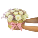 box s ekvádorskými růžemi